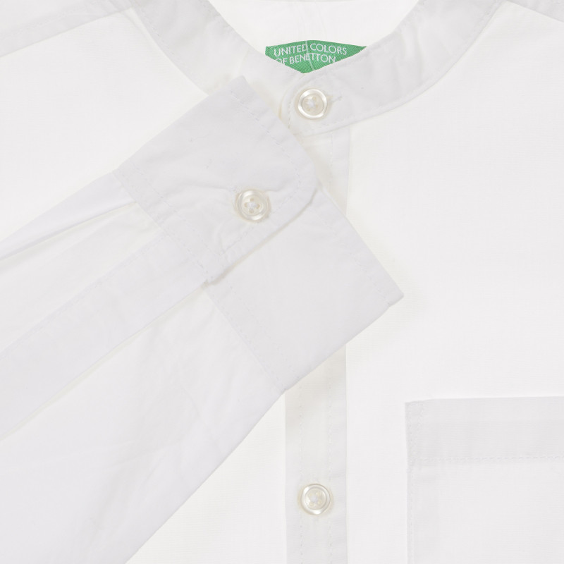 Риза с копчета и джоб, бяла  232856