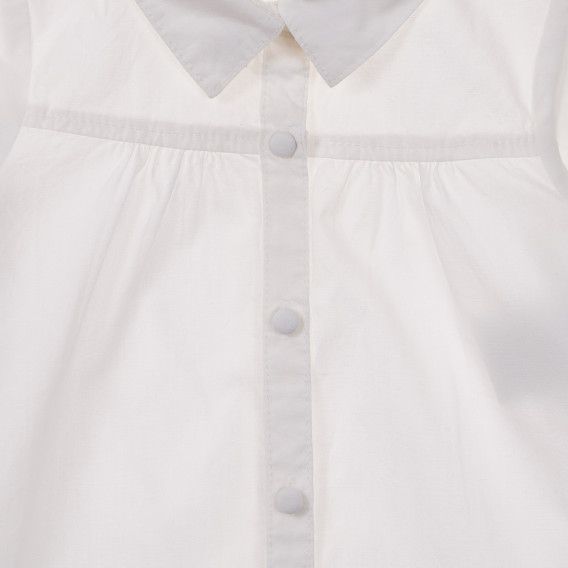 Риза с яка и копчета разкроена, бяла Benetton 232874 2