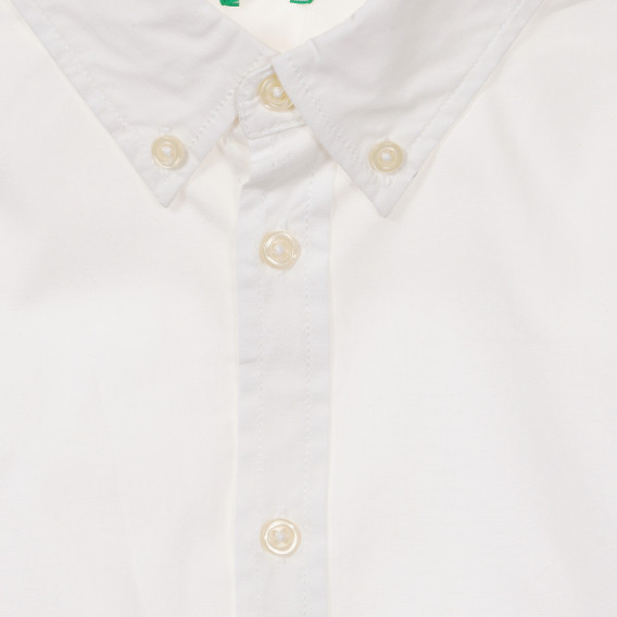 Риза с яка копчета, бяла Benetton 232890 2