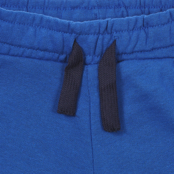 Памучен къс панталон с логото на бранда, син Benetton 232918 2