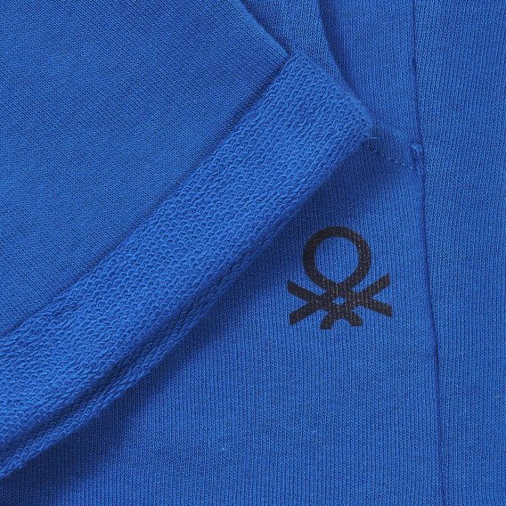 Памучен къс панталон с логото на бранда, син Benetton 232919 3