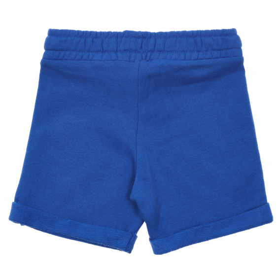 Памучен къс панталон с логото на бранда, син Benetton 232920 4
