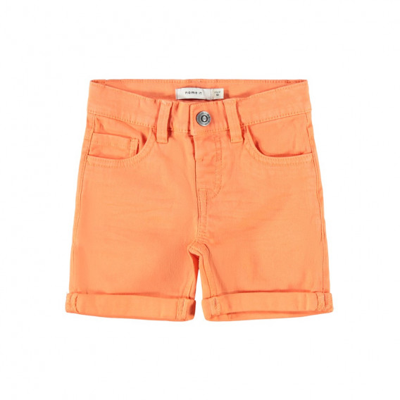 Къси панталони от органичен памук, оранжеви Name it 233212 