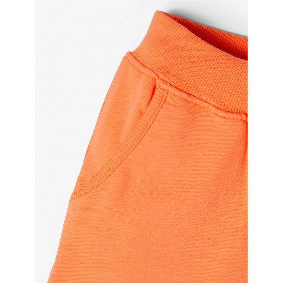 Къси панталони от органичен памук, оранжеви Name it 233395 3