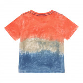 Памучна тениска с щампа и апликация надпис, многоцветна Boboli 233469 2