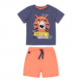 Комплект тениска с къс ръкав и спортни панталони, оранжев Boboli 233474 