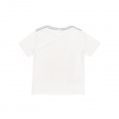 Комплект от две части тениска и къси панталони, бяло и синьо Boboli 233619 5