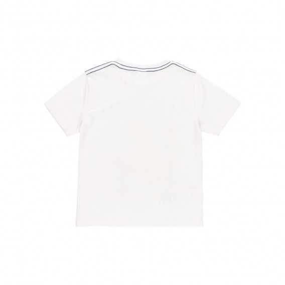 Комплект от две части тениска и къси панталони, бяло и синьо Boboli 233619 5