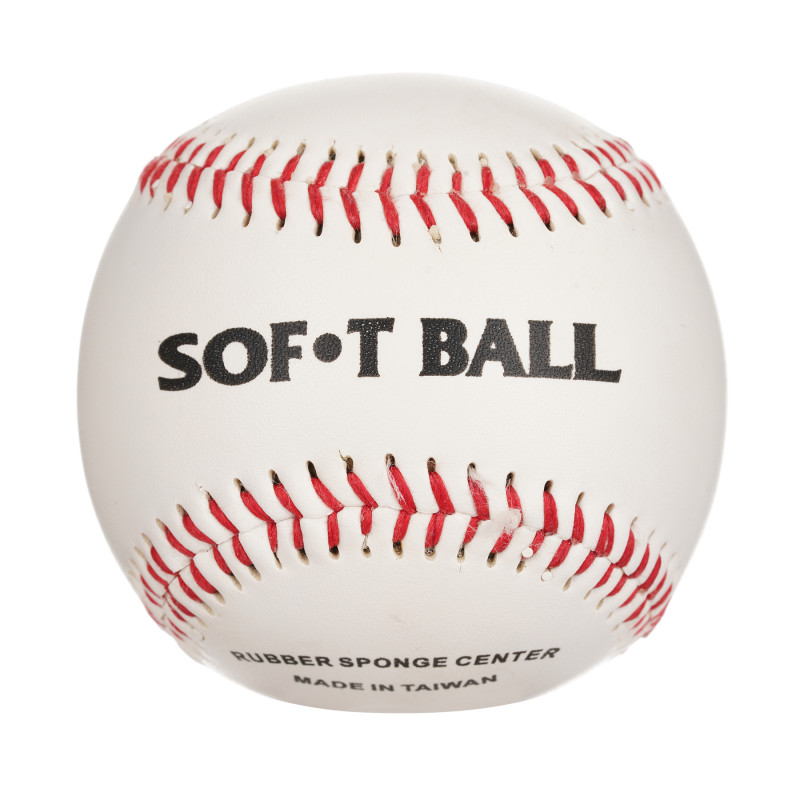 Кожена топка за бейзбол с червени шевове, малка  233824