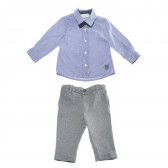 Комплект от 2 части за бебе за момче синьо и сиво Chicco 233835 