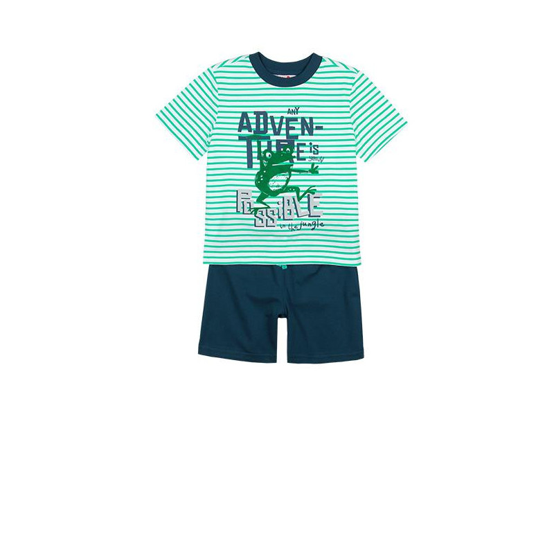 Памучна пижама за момче с тениска с щампа  23413