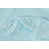 Памучно боди с къс ръкав и декоративни кантове за бебе момче, светло синьо PIPPO&PEPPA 234356 4