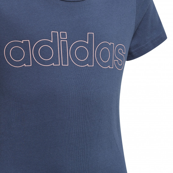 Памучна тениска ESSENTIALS LOGO TEE, синя Adidas Памучна тениска ESSENTIALS LOGO TEE, синя Adidas 234483 3