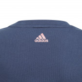 Памучна тениска ESSENTIALS LOGO TEE, синя Adidas 234485 5