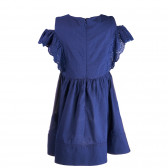 Памучна рокля с паднало рамо, тъмно синя LIPSY 23454 
