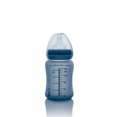 Стъклено шише с променящ се цвят при топлина, биберон 1 капка, 0+ месеца, 150 мл, цвят: син Everyday baby 234630 5
