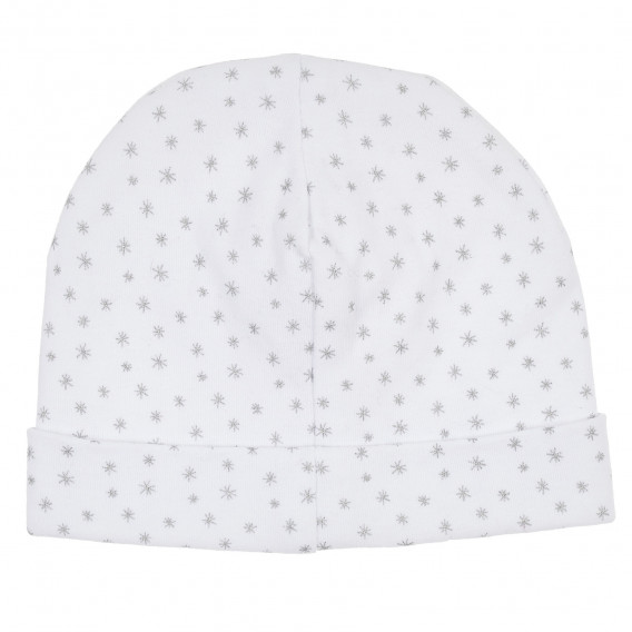Памучен комплект шапка и ръкавици за бебе бели Z Generation 234697 4