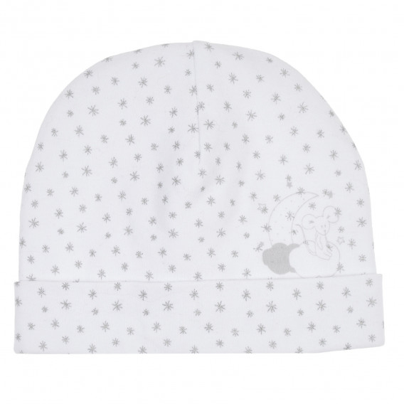 Памучен комплект шапка и ръкавици за бебе бели Z Generation 234698 5