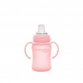 Стъклена неразливаща се чаша, Healthy +, 150 мл, 6+ месеца, цвят: розов Everyday baby 234784 