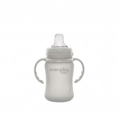 Стъклена неразливаща се чаша, Healthy +, 150 мл, 6+ месеца, цвят: сив Everyday baby 234788 