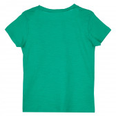 Блуза с къс ръкав и апликация на сърца за момиче и син цвят Boboli 235007 4