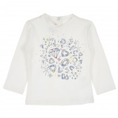 Памучна блуза с дълъг ръкав и графичен принт за момиче Chicco 235030 