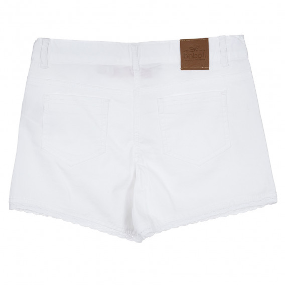 Къси панталони за момиче с дантела, бели Boboli 235041 4