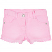 Къси панталони за момиче с дантела, розови Boboli 235042 