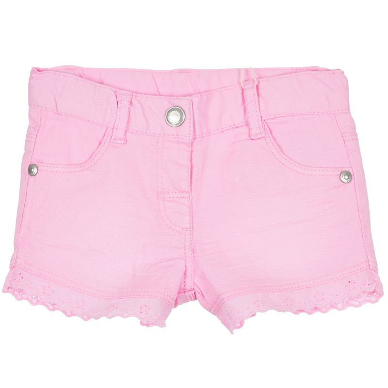 Къси панталони за момиче с дантела, розови  235042
