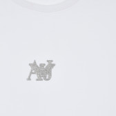 Памучна блуза без ръкави за момиче с лого на марката Armani 235062 2