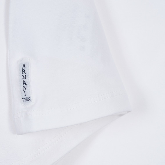 Памучна блуза без ръкави за момиче с лого на марката Armani 235063 3