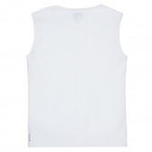 Памучна блуза без ръкави за момиче с лого на марката Armani 235064 4
