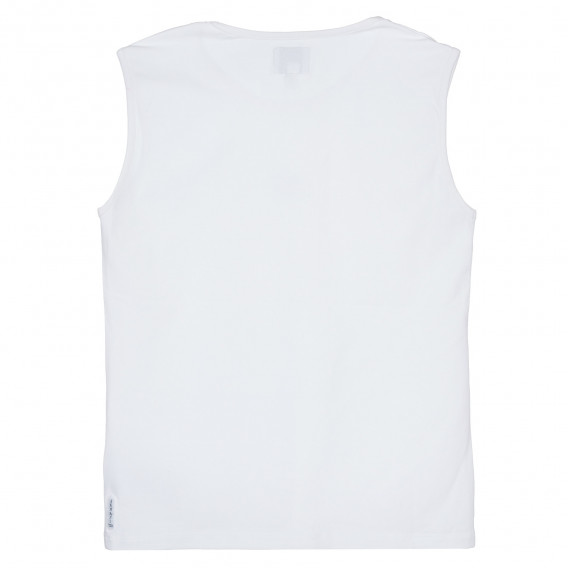 Памучна блуза без ръкави за момиче с лого на марката Armani 235064 4