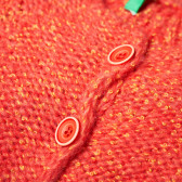 Плетена жилетка с вплетени жълти нишки с дълъг ръкав за бебе момиче Benetton 23517 3