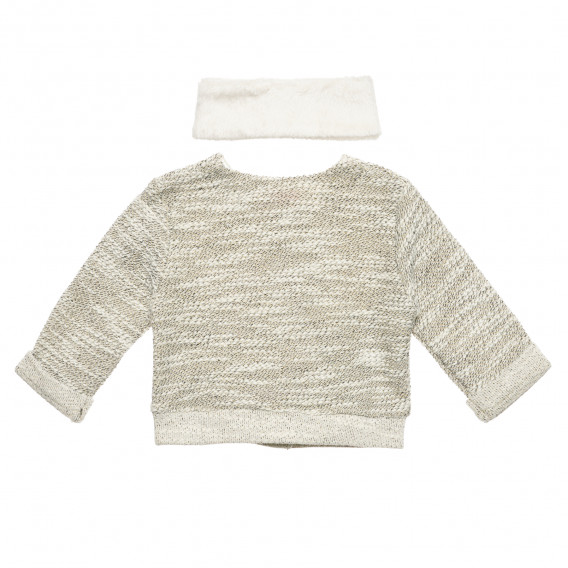 Плетена жилетка със сваляща се яка и две джобчета за бебе Chicco 235351 2