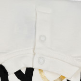 Памучна блуза с дълъг ръкав и надпис "Love" за момиче екрю Chicco 235386 3