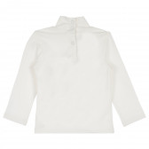 Памучна блуза с дълъг ръкав и надпис "Brooklyn" за момиче екрю Chicco 235389 2