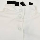 Памучна блуза с дълъг ръкав и надпис "Brooklyn" за момиче екрю Chicco 235391 4