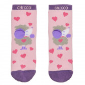 Чорапи за момиче, розови на сърца Chicco 235404 