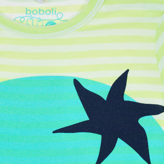 Раирана тениска с щампа за бебе Boboli 235427 2