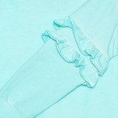 Памучна блуза с дълги ръкави декорирани с къдрички за момиче Boboli 235511 4