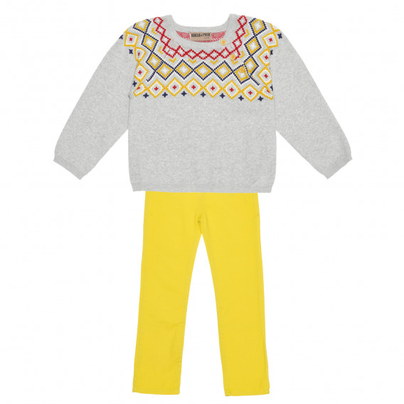 Комплект плетена блуза и панталони за момче HONOUR & PRIDE 235572 