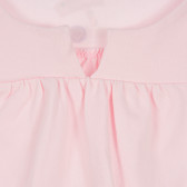 Розова памучна блуза с къс ръкав и сърчице за момиче Armani 235608 2