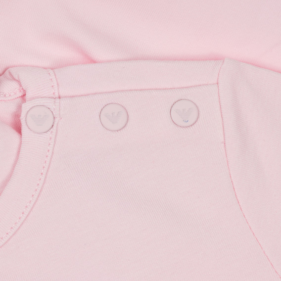 Памучна блуза с къс ръкав и цветна щампа за момиче Armani 235617 3