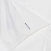 Armani памучна блуза с дълъг ръкав за момиче тип прегърни ме в бяло Armani 235635 3