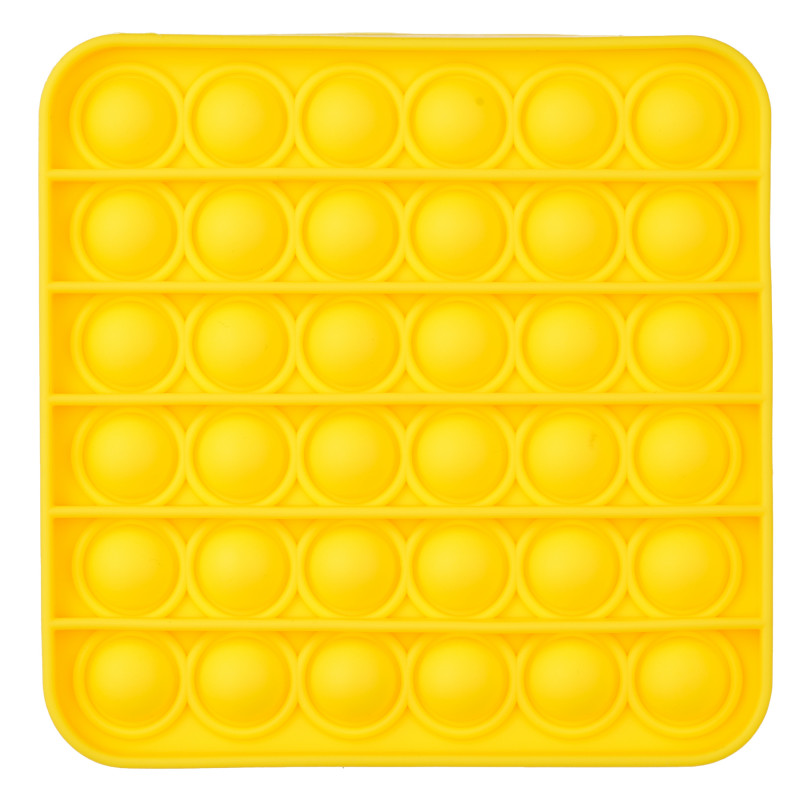 Анти-стрес играчка Pop It квадрат, жълта  235706