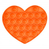 Анти-стрес играчка Pop It сърце, оранжева Zi 235747 2