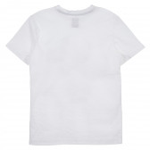 памучна тениска с принт за момче, бяла Franklin & Marshall 235803 4