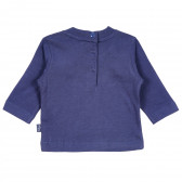 Памучна блуза с дълъг ръкав и стилна щампа за бебе, синя Chicco 235824 4
