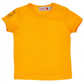 Памучна тениска за бебе момче, жълта Boboli 235840 